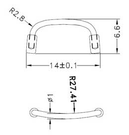 drawing of t4e1283 memory nose bridge