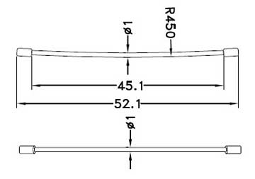 drawing of t4e1284 memory nose bridge